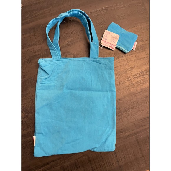 Mini Tote with Pouch-Embroidered and Glitter-Peace - Picture 2 of 15